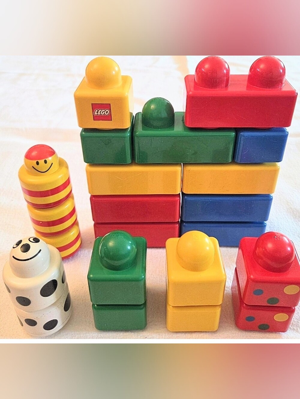 LEGO Duplo Primo Bee Rattle, Dogs Figs Baby Toddler Building Blocks Vintage Lot.